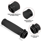 Motorcycle Black/Chrome 1"25mm Handle Bar Hand Grips For Harley Sportster 883 1200 XL Touring Street Glide Dyna Softail VRSC