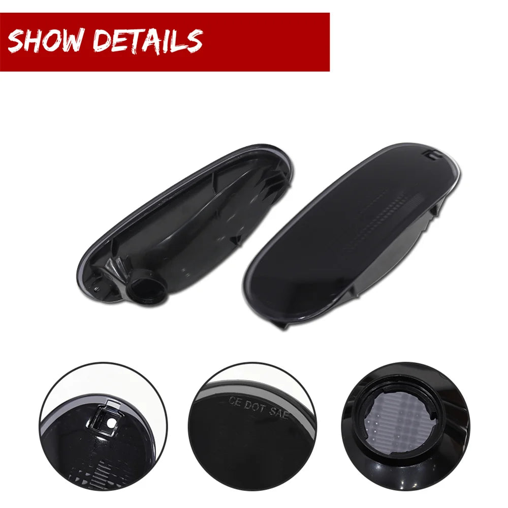2pcs Car Front  Side Marker Parking Lights Light Housing Shells For VW Beetle 1998 -2005 No Bulb/Socket