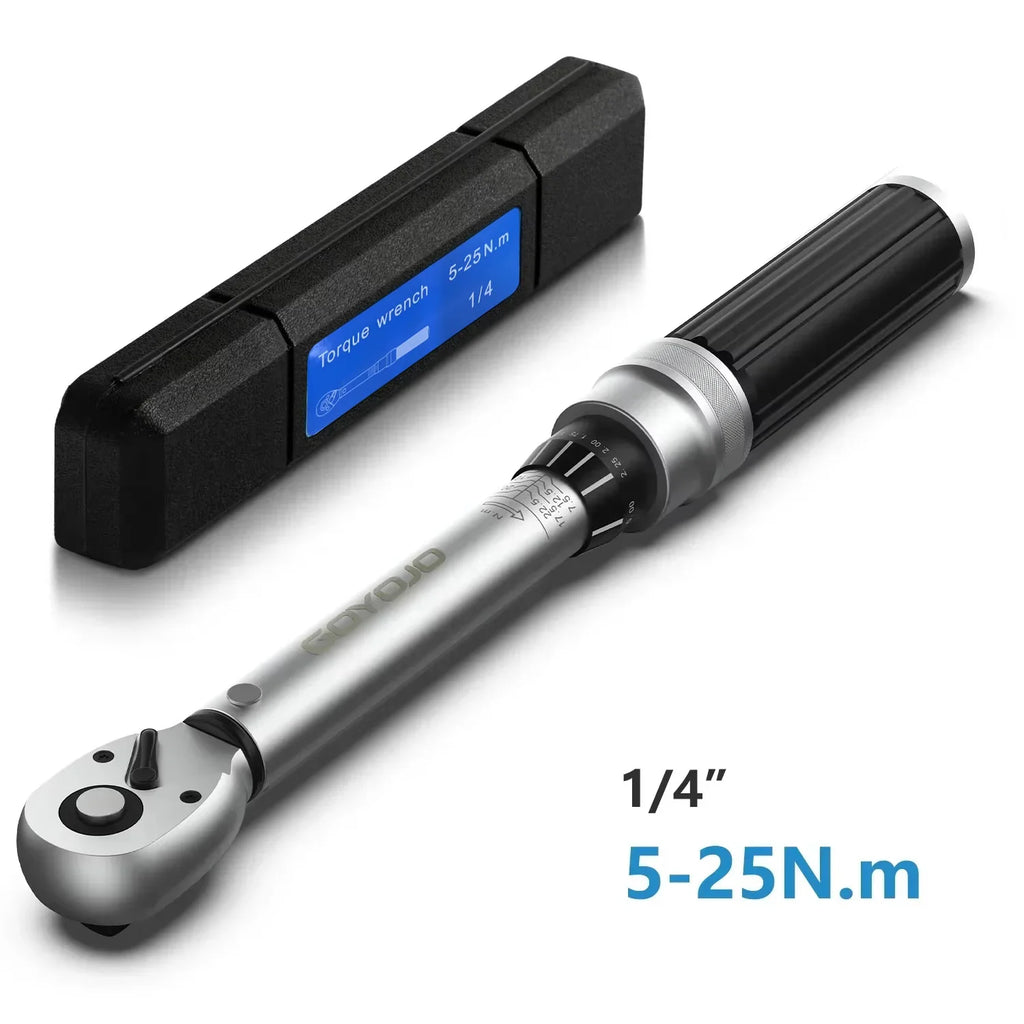 3/8” Torque Wrench 5-60N.m Square Drive Torques Key 1/4” Pro Torque Wrench 5-25N.m Professional Bicycle Automotive Repair Tool