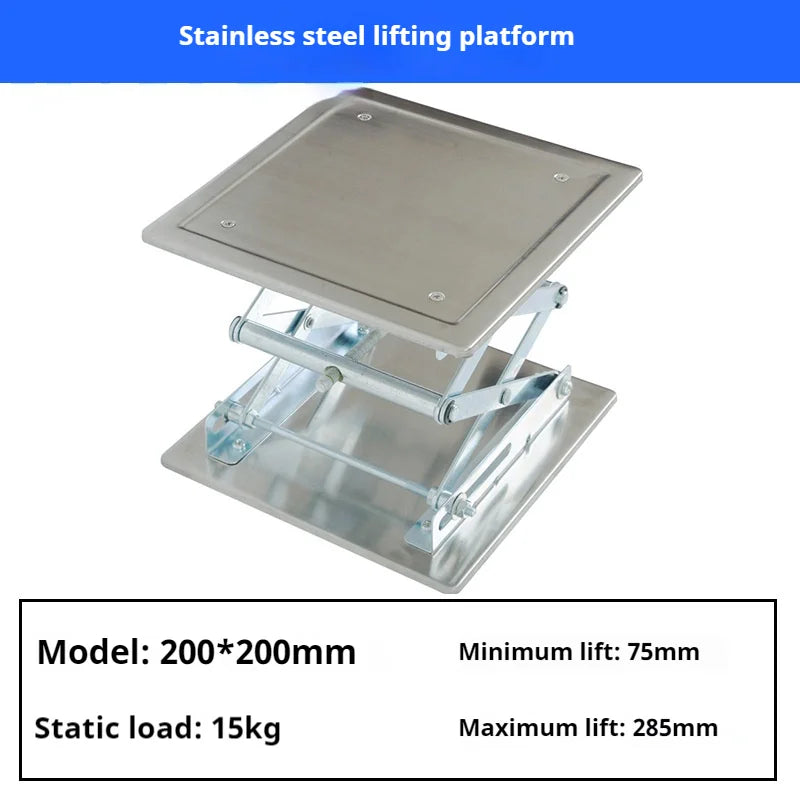 Lift Table 4'x4' Lab Plate Jack Scissor Stand Platform Router Workbench Table Woodworking Lift Laboratory Carpentry Tools