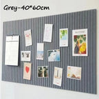 Felt Wall Sticker Display Board for Classroom Photo Wall, 2pcs Set, Grey Yellow Camel