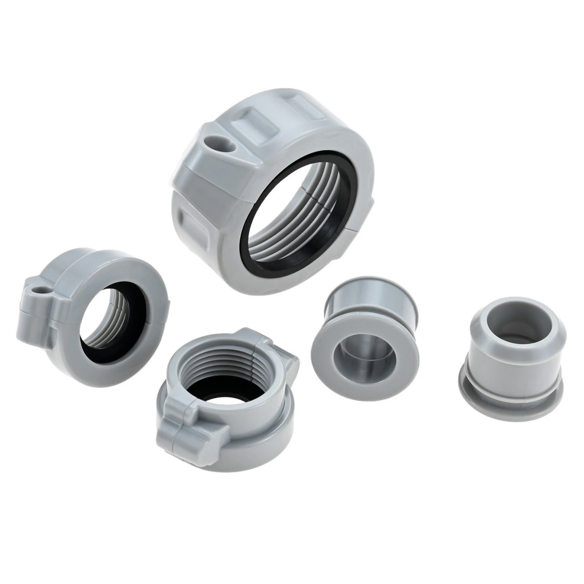 Replacement Inflation Adapter Screw Nut Rubber Seals Connector and Nipple for Coleman Lay-Z-Spa A Coupling Pump & B/C Water Pipe