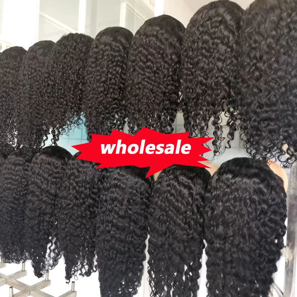 Human Hair Lace Front Wig 180% Density Body Wave/Curly 4x4 5x5 13x4 Closure 14-32in