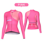 INBIKE 2024 Women Long Sleeve Cycling Jersey Biking Clothing for Riding Fast Drying Top Mountain Road Bike Clothes with Pockets