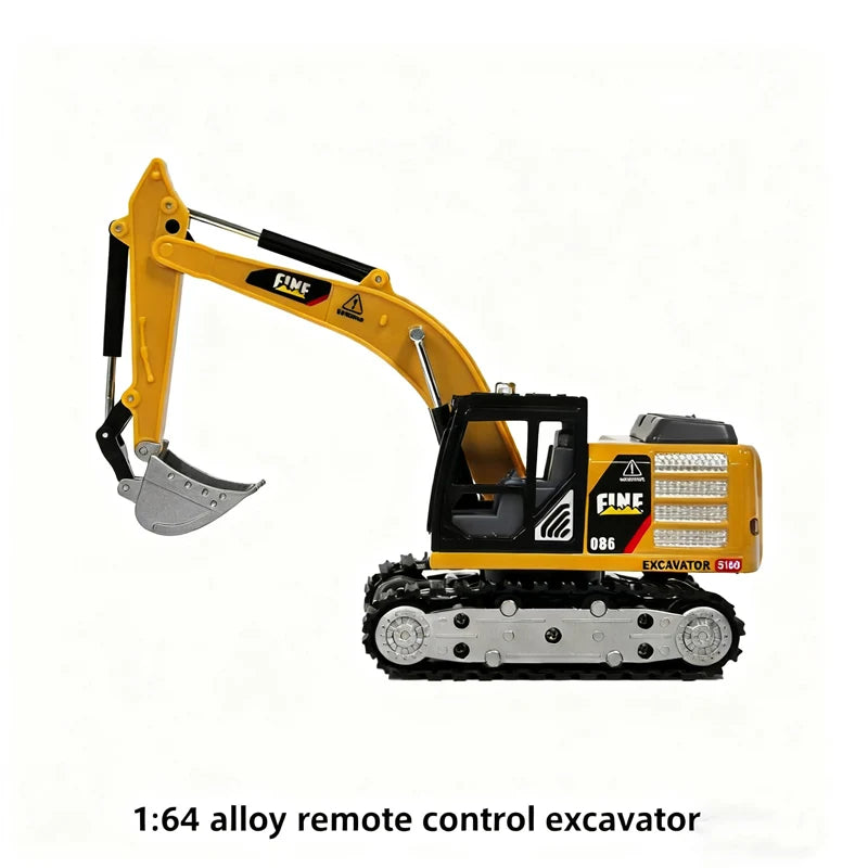 1/64 Remote-controlled alloy forklift Engineering vehicle Tabletop toys Model Collection Gift For Boys