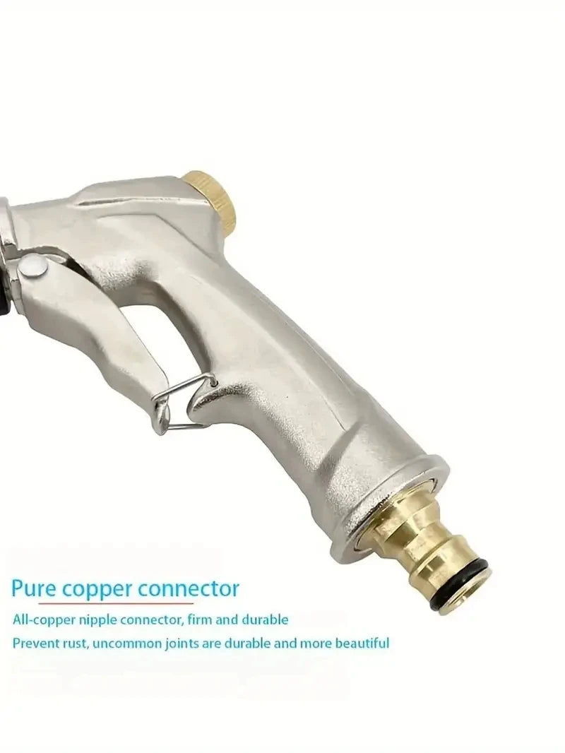 Portable High-pressure Water Gun Adjustable Metal Cleaning Car Wash Machine Garden Watering Hose Nozzle Sprinkler Foam Water Gun