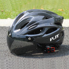 PJT Ultra-Light Magnetic Goggles Bicycle Helmet Lightweight PC Shell & EPS Foam Construction Cycling Helmet MTB Bike Helmet