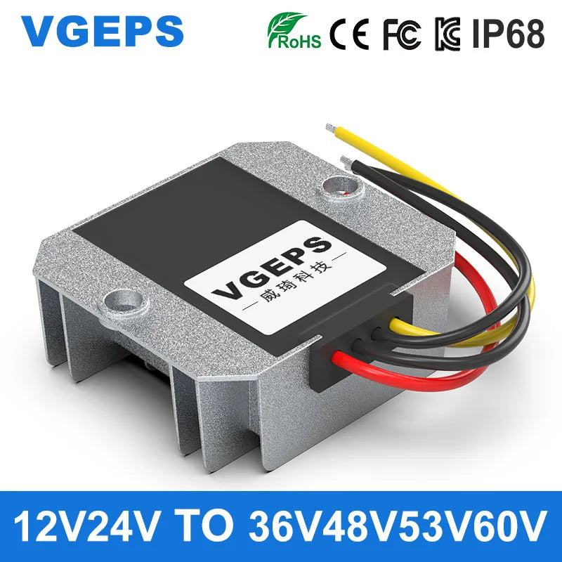 24V to 48V DC power converter 12V to 36V 48V 53V 60V boost module onboard monitoring switch power supply