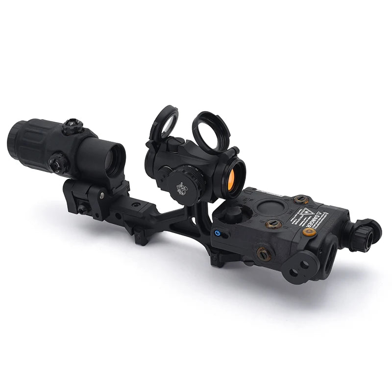 Evolution Gear red dot optic mount 2.50in centerline 7075 aluminum CNC, black/FDE/gray