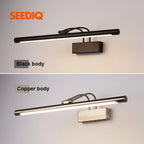 Led Bathroom Wall Light Black Copper AC90-265V Interior Wall Lamp Picture Light Modern Apply Wall Lighting 8W Wall Sconce