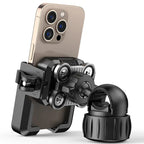 Motorcycle Phone Mount with Vibration Dampener - 30s Tool-Free Install & Quick Lock, Universal for Bike/MTB, Fit 4-7" Phones