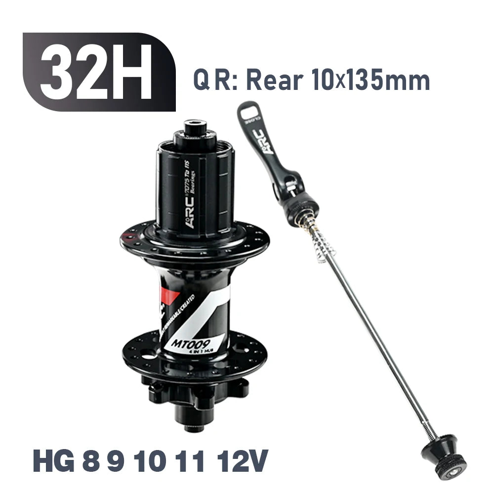 ARC MT009 Rear Hub 4in1 BOOST 10x135 12x142 12x148 MTB XC Gravel E Bike Bicycle Hub 28H 32H HG XD MS-Micro Spline 12V 6 Pawl