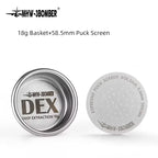 MHW-3BOMBER DEX Precise 58.5mm Espresso Coffee Filter Baskets with Espresso Puck Screen Fit 58mm Portafilter Barista Accessories