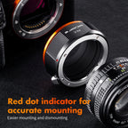 K&F CONCEPT PK-E Lens Mount Adapter for Pentax K PK Lens to Sony NEX E Mount Camera A5000 A5100 A6000 A6300 A6500 MF Cameras