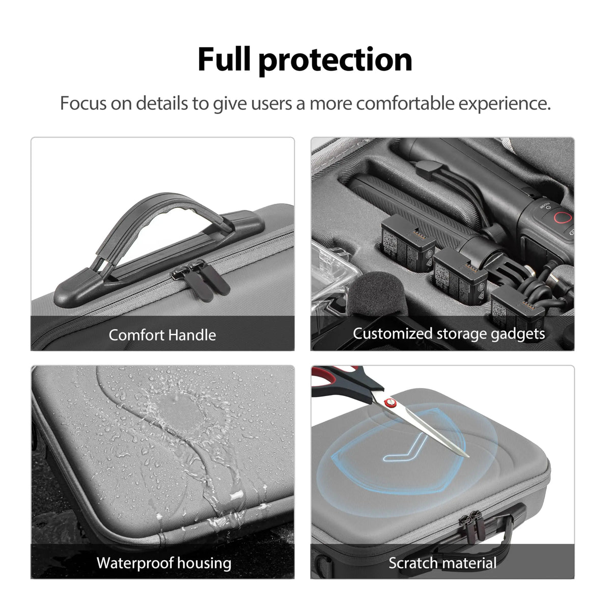 Hard Organizer Carrying Case for GoPro Hero 13 12 11 10 9 8 7 DJI Osmo Action 6 5 Action Camera Accessories Travel Storage Bag