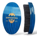 Gracemen 360 Wave Brush Curved Wooden Boar & Nylon Bristles, Soft/Medium/Hard, Black