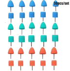 NuoDunco 6pcs /30pcs Set Mini Polishing Sponge Car Contour Detailing Polishing Pad for Dremel Rotary Metal Surface Cleaning Tool
