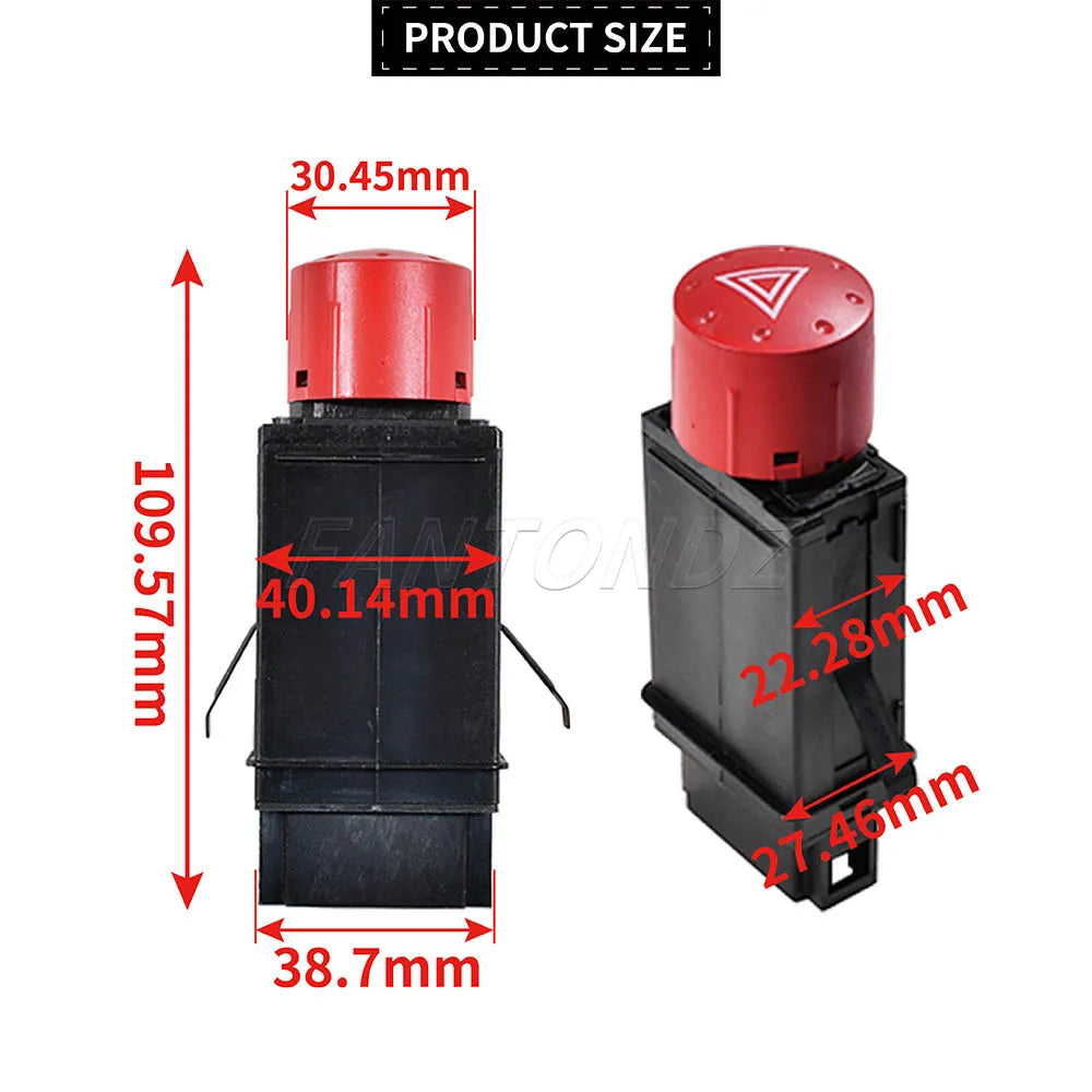 Emergency Hazard Warning Light Flasher Switch For Audi TT MK1 8N 1998-2006 8N0941509B Turn Signal Relay Control Switch