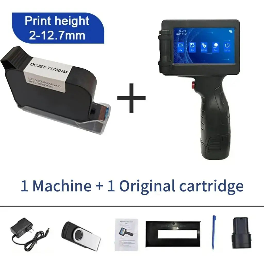 Phezer P17 Handheld Inkjet Printer Date Number Expiry Date Logo QR Bar Batch Code Expiry Date 12.7mm Label Printer 28 Languages