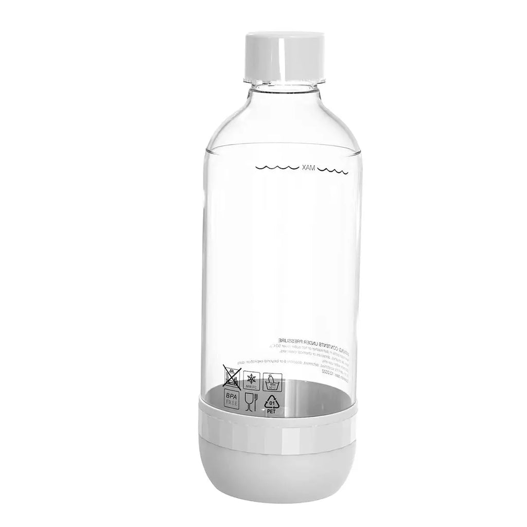 1L White PET Soda Carbonating Bottle - Ideal for Carbonated Beverages and Bottled Drinks