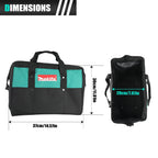 Makita Tool Bag 14.57in Double Layer Oxford Cloth Waterproof Electrician Storage, 1pc