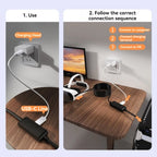 USB 3.2 Gen 1 VR Link Cable USB-A to USB-C 5m 5Gbps for Quest 3S/3/2, PICO 4/Neo 3