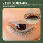 3D Highly Realistic False Eyelash Mannequin Flat Doll Head Korean Makeup Practice Tool for Lash Artists Eyelash Graft Training