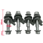 4PCS 10mm-17mm 12.9 Level Automotive Four Wheel Alignment Camber Bolt Tire Eccentric Screw Car Adjustment Repair Tools Silver
