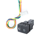 1 PC Green LED Car Dual Switch Fog Lights Radar Power Supply LED DRL Headlight On Off Switch Button Fit for Nissan X-TRAIL 2023