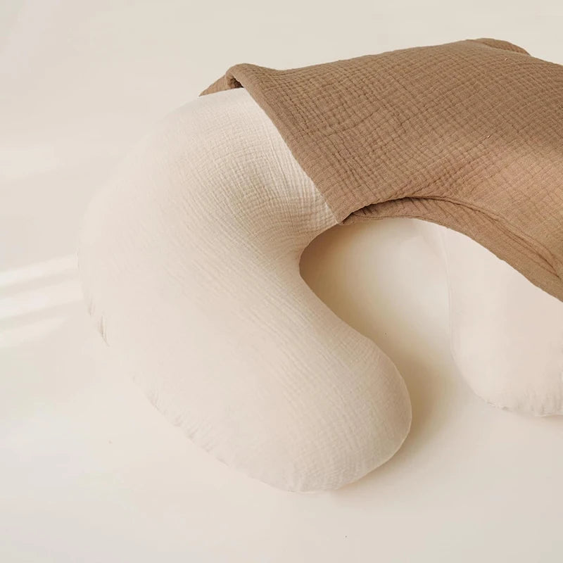 2PCS/set Nursing Pillow Cover for Breastfeeding Pillows Ultra-Soft Muslin Cotton Baby Nursing Pillow Fits Newborn Feeding Pillow
