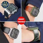 Retro Genuine Leather Watchband For Casio AE1200 AE1300 A158W/A168 W-216H Vintage Watch Strap convex mouth Men's Bracelet 18MM