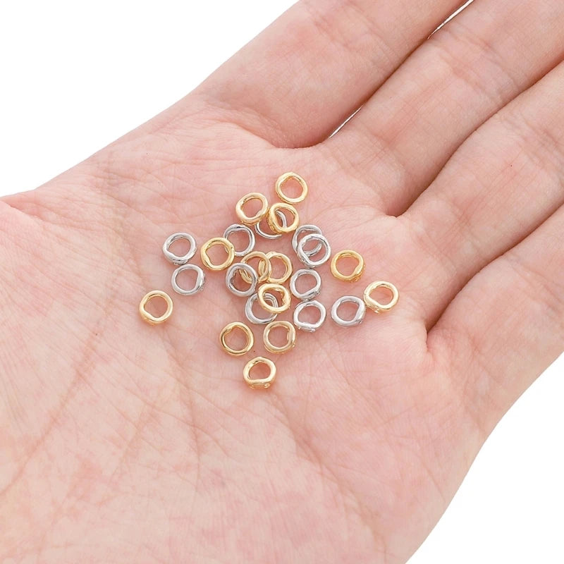 20 pcs Elegant Double Hole Linking Circles Sophisticated Craft Rings Connector Rings with Two Holes for Jewelry Assembly F0S4
