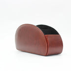 5-slot PU leather desk organizer storage box for remote control, phone, cosmetics brushes