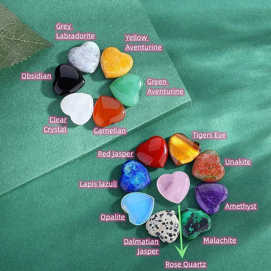 10/20/30PCS Heart Shape LOVE 20MM Natural Crystal Amethyst Agate Irregular Mineral Healing Stone Gravel Specimen Home Decoration