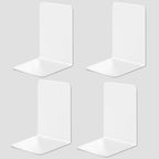 8 Pieces Bookends,Clear Bookends for Shelves,Heavy Duty Book Ends andDesktop Organizer,Book Stopper for Books/Movies/CD