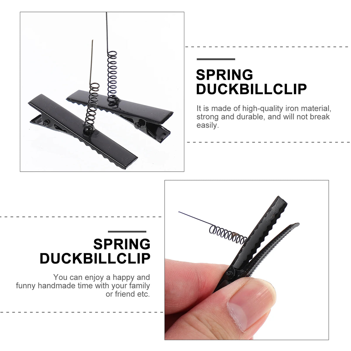 100Pcs Spring Spring Duckbill Clip Duckbill Clip Iron Hairpin Accessories Headdress Alligator Clips DIY Hair Pins