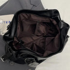 Retro Brand Roomy Shoulder Bag Female Luxury Solid Color Classic Crossbody Bag Large Capacity Style Soft PU Leather Tote Bag