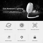USB Car Atmosphere Projector Light Car Interior Ambient Light LED Starry Star Light Party Decor Romantic Saturn Galaxy Light