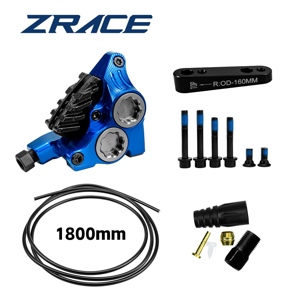 ZRACE XG4 Road Hydraulic Brake Caliper Flat Mount Four-piston Caliper, Ice Technology Brake Pads, CNC lightweight