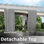 1PC Sun-Blocking & Waterproof Curtain - Easy-Hang Tab Top for PatioPergola & Gazebo Decor
