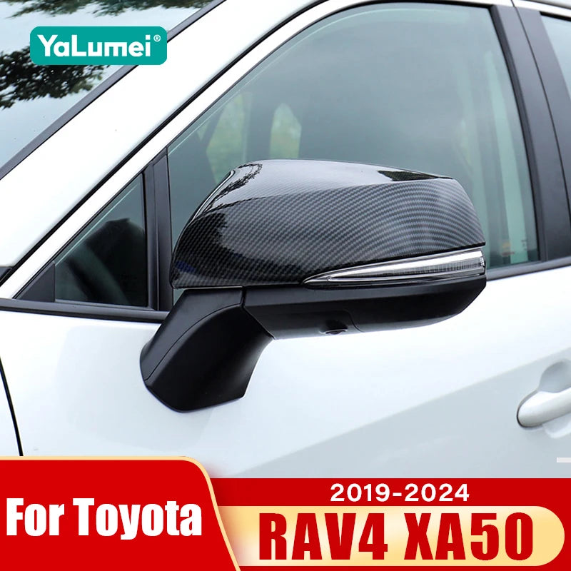For Toyota RAV4 XA50 2019 2020 2021 2022 2023 2024 RAV 4 Hybrid Car Rearview Mirror Cover Shell Decoration Accessories ﻿