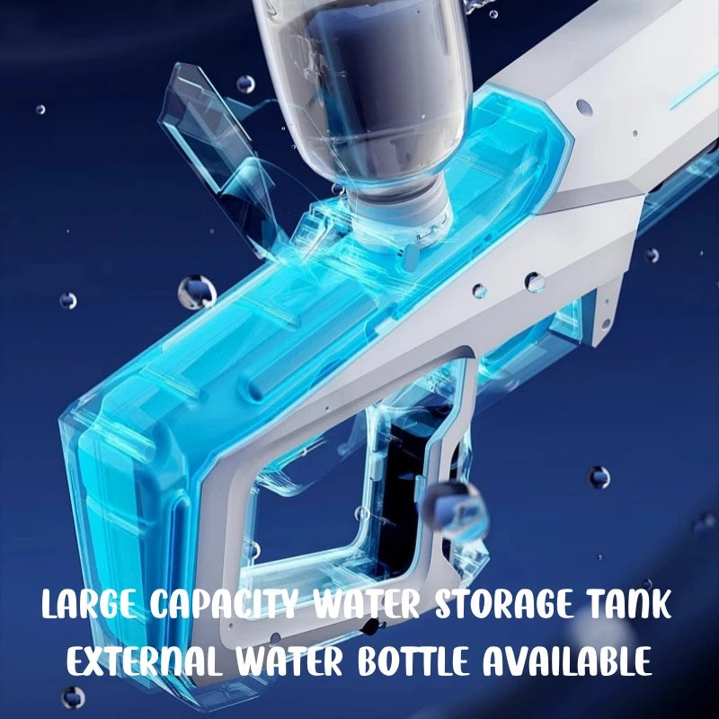 42cm Electric Water Gun High Pressure Auto Absorb Water Blaster, Blue/Green/Red/White
