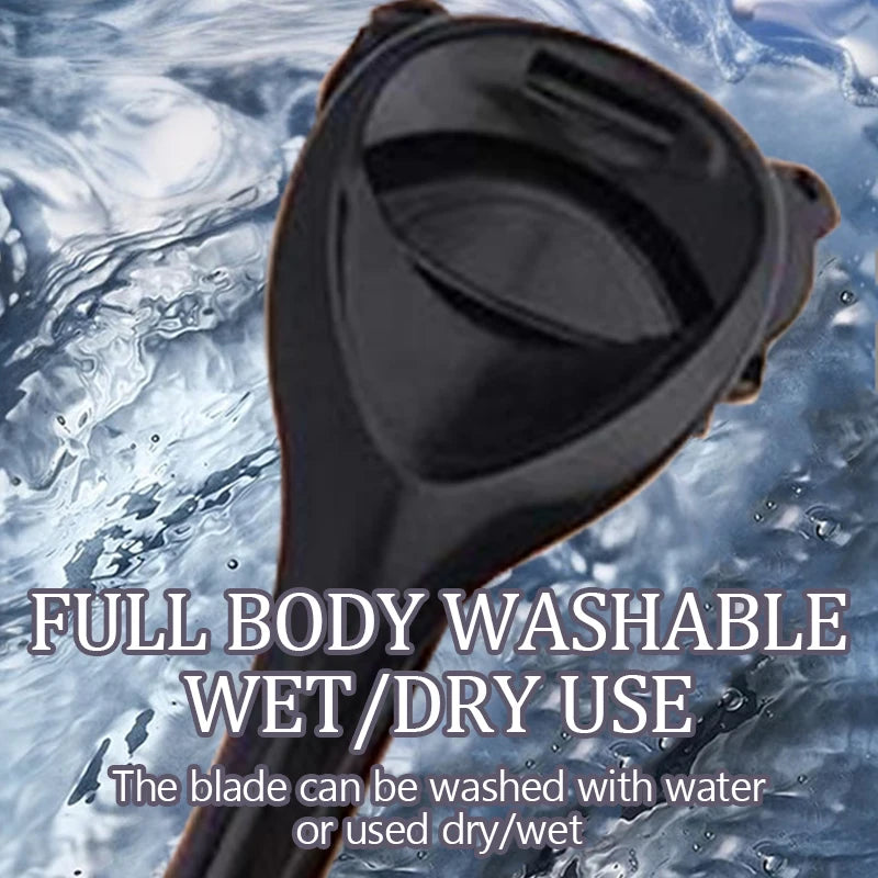 Men's painless back shaver three blade hair removal device back long handle portable foldable shaver body care