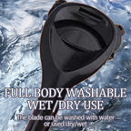 Men's painless back shaver three blade hair removal device back long handle portable foldable shaver body care
