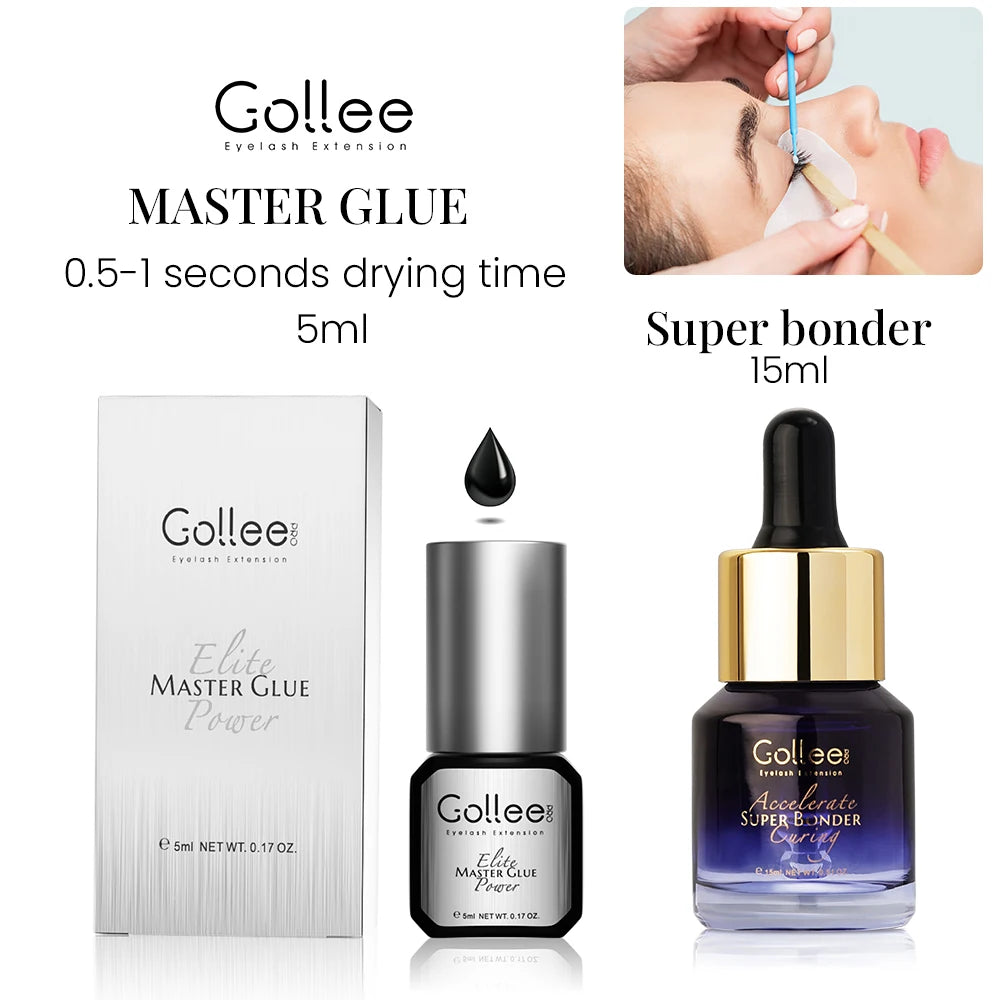 Gollee Fast drying 0.5s Eyelash Extension Glue Waterproof Eyelash Adhesive Lashes Supplies Strong Glues For Salon Makeup Beauty