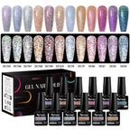 8/12pcs Glitter Gel Nail Polish Set Sparkling Glitter Semi Permanent Soak Off UV Gel Varnish Manicure With Box DIY Nail Supplies