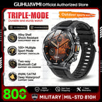 2026 New Military Grade Smart Watch Men 800mAh 5ATM Waterproof Bluetooth Call 1.8'' HD AMOLED GPS Sports Watches For Android iOS
