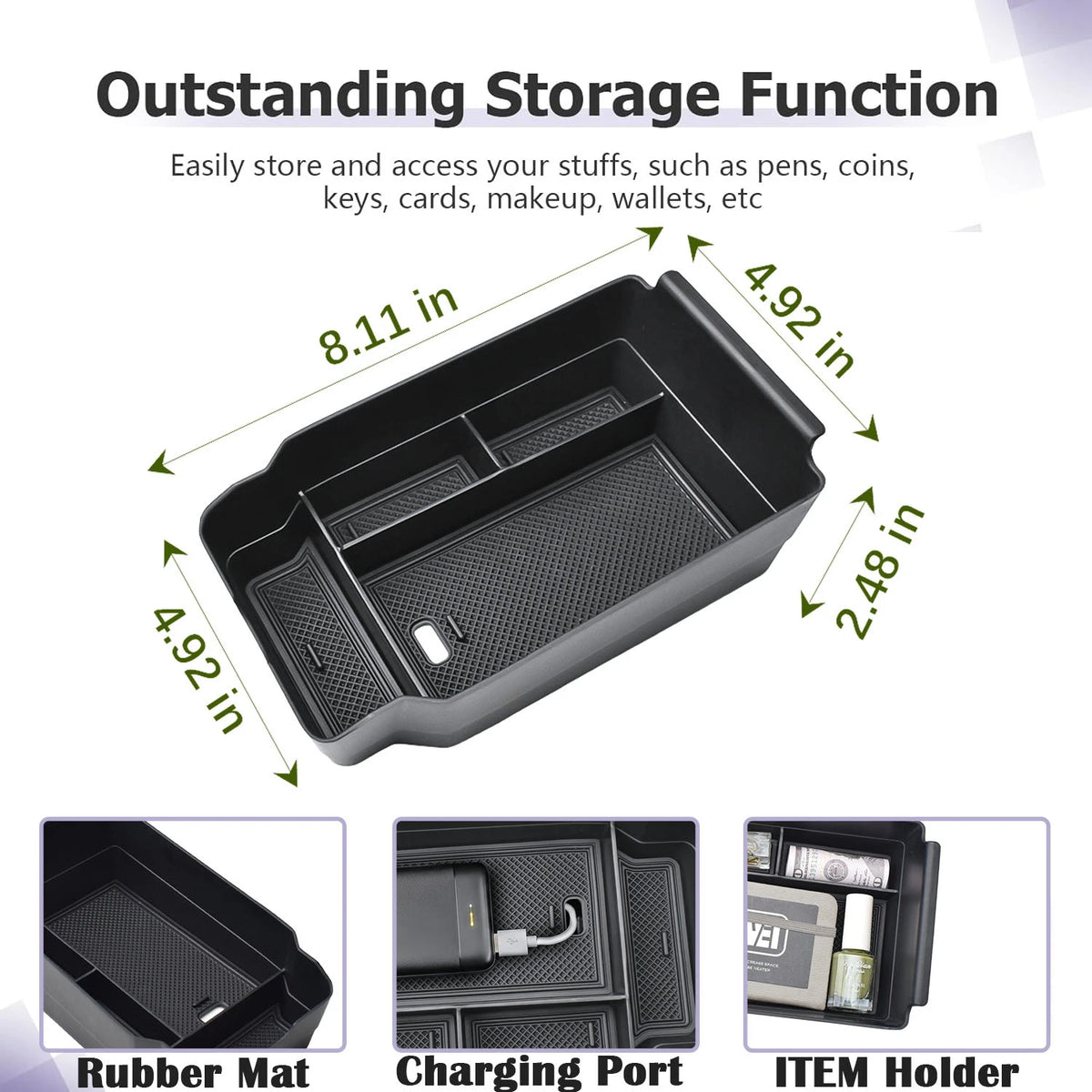 Center Console Organizer for 2026 Mazda CX-5 Armrest Box Storage Tray Secondary Interior Console Box Car Organizer Accessories