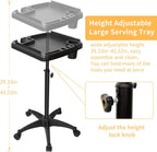 Professional Barber Rolling Trolley Cart Height Adjustable Beauty  for Hair Stylist Removable Hair Extension Tool Tray Tools