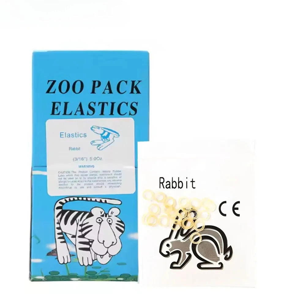 5000Pcs Dental Rubber Bands Orthodontic Ligation O-Ring For Teeth Braces Elastics Traction Rings Zoo Pack 2.5/3.5//4.5/5.0/6.5OZ